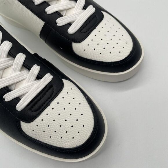 Ben Sherman Richmond Shoes Mens Size 7.5 White Black Leather Low Top Sneakers - Picture 4 of 11